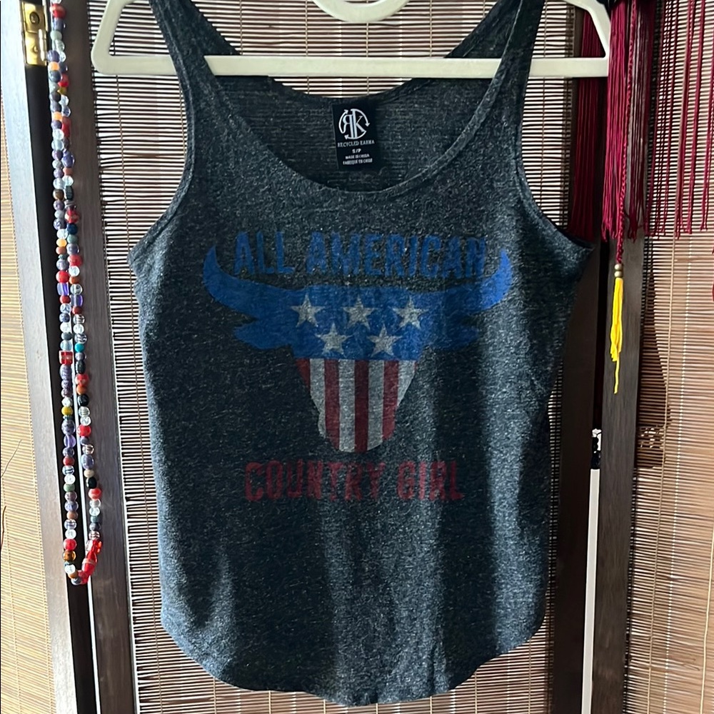 Recycled Karma Gray Sleeveless Tank Top